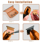 FX707Z Replacement Blades Compatible with BaBylissPRO FX787 & FX726 Trimmers, for Outlining Hair Trimmers (FX787) - rose gold