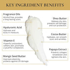 LUXURY LIFE BUTTER - Irresistibly Scented Body Butter with Hyaluronic Acid for Ultimate Moisture. Luxurious Natural Fragrance. Hydrates for a Non-Greasy Glamorous Glow, Intimate Dessert, 5 oz.