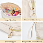 Makeup Bag for Girls Gift, Personalized Christmas Gifts Initial Women Makeup Bag for Travel, Double Layer Cosmetic Bag with Brush Organizer Preppy Make up Bag for Teen Girl Trendy - MRS