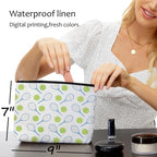 4 PCs Inspirational Makeup Bag - Tennis Accessories Gift Cosmetic Bag Toiletry Bag, Player Graduation Birthday Gifts for Women Girls, Tennis Lovers Sister Team
