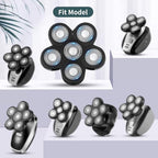 6 Blade Replacement Heads,Bald Shaver Replacement Heads Rotary Shaver for Bald Men Replacement Blade Beard Universal Fast Double Ring Hair Trimmer for 5 6 7 Head Electric Shaver