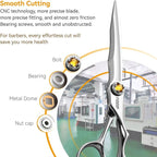 Professional Hair Scissors 6.5” Barber Scissors Japan VG10 Fine Cutting Blades Professional CNC Hair Shears Barber Scissor for Men and Women Haircut Shear Kit