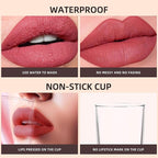 Black Matte Liquid Lipstick - Long Lasting, Smudge Proof, Transfer Resistant Lip Color, Waterproof, Non-Transfer Formula (Mystical Moment)