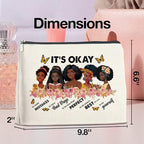 Inspirational Black Women Gifts Makeup Bag, Motivational Gifts for Black Women Girl African American, Zipper Makeup Pouch