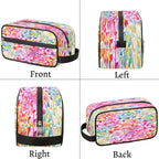 Abstract Art Rainbow Butterfly Travel Toiletry Bag for Women Men Lightweight Cosmetic Makeup Bag Organizer Waterproof Shaving Bag Dopp Kit with Large Capacity for Toiletries and Shaving Accessories