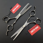 6.0 Inches Professional hair cutting thinning scissors set with razor (Gray)
