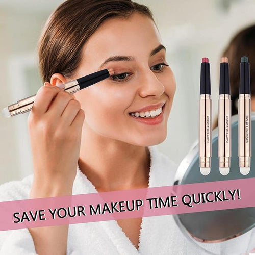 2 in 1 Rose Red Cream Eyeshadow Stick For Eye Makeup Shimmer Eyeshadow Pencil Eyeliner Palette Dark Light Matte Hypoallergenic Waterproof Long Lasting Eye Shadow Multi-Dimensional Eyes Look 06