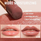 Oulac Shine Red Lipstick for Women, 2 in 1 Glossy Light Red Tinted Lip Balm, Hydrating Lipstick for Dry Lips, Moisture Shine Juicy Finish Vegan 2.2g/0.07oz (17)