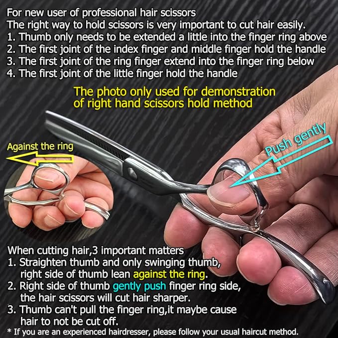 5.5" Hair Thinning Scissors Barber Scissors Professional Sharp Hairdresser Hair Thinning Shears 28 Teeth 440C Silvery Convex Edge Blade Blind Hole KINSARO for Hairdresser Barber or Home Use