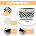 Funny Gothic Skeleton Makeup Bag - Halloween & Witchy Pouch for Women - Dark Academia & Horror Design (White)