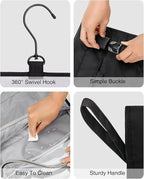 Relavel Travel Toiletry Bag for Men, Hanging Toiletry Bag for Women Makeup Cosmetic Storage Organizer Large Capacity Travel Kit Shaving Bag for Full Sized Container Black