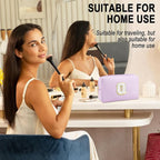 Gifts for Girls Initial Makeup Bag Personalized Cosmetic Bag with Zipper Cute Travel Toiletry Bag Waterproof PU Preppy Makeup Pouch Birthday Gift for Teen Girls Women(Purple Q)