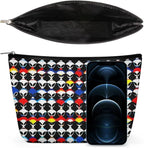 Women's Toiletry Bag, Travel Cosmetic Bag, Large Makeup Case, Cool Trippy Aliens Pattern Personality Fashion Zipper Cosmetic Case