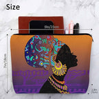 Makeup Bag African Woman Makeup Bags For Purse Pouch, Traditional Black African Woman Travel Toiletry Bag Cosmetic Bag Makeup Bags Flax Makeup Organizer Bag Pencil Pouch For Man Woman