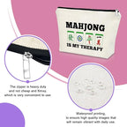 Sazuwu Mahjong Gifts for Women 2PCS Makeup Bag Gifts for Mahjong Players Mahjong Themed Gifts Cosmetic Bag Mahjong Gifts Funny Happiness Gifts for Mahjong Lover Retirement Gift Birthday