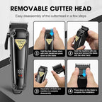 HIENA PRO Professional Hair Clippers Set & Cordless Barber Clippers for Men, Clippers Set and Trimmers Kit, Hair Cutting Tools, Clippers for Hair Cutting, Gifts for Men