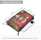 COEQINE Christmas Tree Cat Cosmetic Bag for Women Leather Waterproof Phone Pouch Travel Makeup Bag Large Capacity Waterproof Portable Wallet Handbags with Zipper Ladies Xmas Gifts