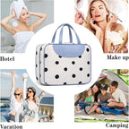 Bosidu Hanging Travel Toiletry Bag,Large Capacity Cosmetic Travel Toiletry Organizer for Women with 4 Compartments & 1 Sturdy Hook,Perfect for Travel/Daily Use/Christmas