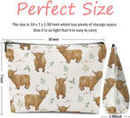 Cow Gifts, Cow Print Stuff Western Makeup Bag, Cosmetic Bag Travel Pouch, Graduation Birthday for Women Girls Daughter Sisters Coworker Best Friend Western Stuff