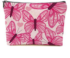Pink Butterfly Makeup Bag Cosmetic Bag Butterfly Gifts for Women Girls Friend Niece Daughter Butterflies Lovers Gifts Travel Organizer Zipper Pouch Graduation Birthday Friendship Gifts