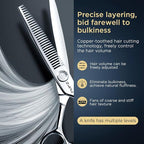 6.0” Professional Thinning Shears for Hair Cutting - Professional Hair Cutting Scissors with Extremely Sharp Blades- 440C Steel Ergonomic hair thinning scissors Durable, Smooth Motion, Fine Cut
