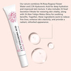 Travel Skincare 2.3% Hyaluronic Acid Serum for Face with 5% Rosa Rugosa Flower Water Deep Moisturizing Anti-Wrinkle (3Pack-Each 0.507 fl.oz | 15ml)