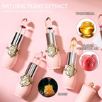 BestLand 6 Pcs/Set Flower Jelly Lipstick Set Temperature Change Moisturizer Long Lasting Nutritious Shimmer Lip Balm Magic Color Change Lip Gloss (Color Changing Lipstick Set B)