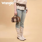 Montana West Wrangler Makeup Bags for Women Portable Aztec Toiletry Bag Southwestern Travel Cosmetic Organizer for Gift