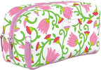 SCOUT 3-Way Toiletry Bag - Travel Makeup Pouch for Women with Three Zipper Compartments - Stands Upright, Wipes Clean