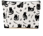 Funny Black Cat Makeup Bags for Women - Cat Gifts for Women Cats Lovers, Cats Mom Gifts Cosmetic Bag Travel Organizer Zipper Birthday Christmas Friendship Gift