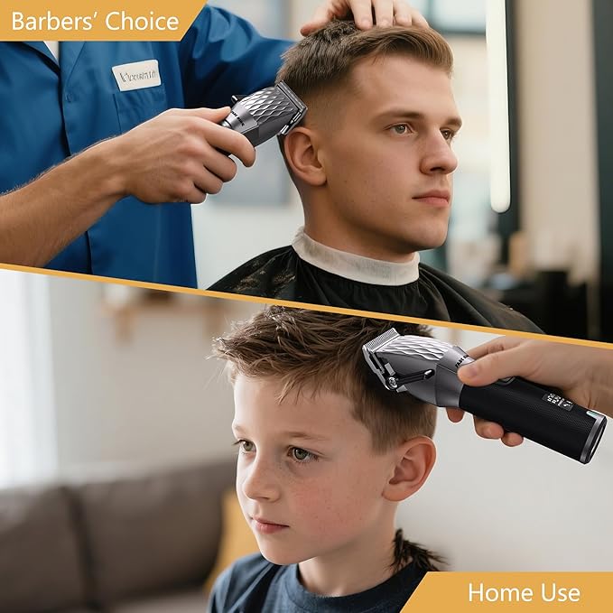 FADEKING® Cordless Hair Clippers and Beard Trimmer for Men, Professional Barber Kit for Hair Cutting and Beard Styling, Premium Grooming Gift for Men