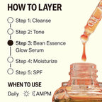 Snail Free Mucin Serum,Bean Essence 50,000ppm Korean skin care,Facial Glow Moisturizer for Glass skin– Hydrating Boost,Unscented Soothing Moisturizer– Strengthens Skin Barrier – 1.01 fl.oz