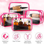 Weewooday 12 Pieces Clear Makeup Bags Cosmetic Storage Bags PVC Zipper Pouches Travel Waterproof Makeup Plastic Case for Women Organizing Toiletries Traveling Bathroom