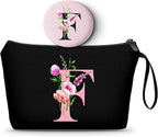 Birthday Friendship Womens Bridesmaid Proposal Coolest Gifts for Sister Teacher Coworkers Bride Personalized Travel Makeup Cosmetic Bag with Mirror Valentines Mothers Day Christmas Graduation F