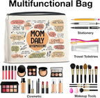Mom Gifts Makeup Bag Inspirational Gifts for Mother Mom Daily Affirmations Cosmetic Bag Zipper Makeup Pouch