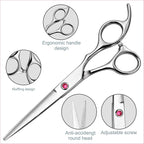 Fcysy Professional Barber Scissors - Thinning Shears for Men & Women, Salon Hair Trimming Kit with Scissors Set