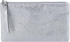 Celestial Glitter Makeup Pouch – Six Stunning Shades - Festive Cosmetic Bag (Moonbeam Silver)