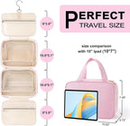 TOPEAST Travel Toiletry Bag for Women - Hanging Toiletry Bag, Personalized Initial Toiletry Bags for Traveling Women, Portable Travel Toiletry Bag for Toiletries, Cosmetics - Letter H, Blue
