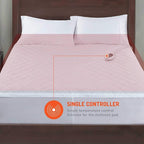 Degrees Of Comfort Heated Mattress Pad Twin Size | Zone Heating Electric Bed Warmer W/Auto Shut Off | Fit Up to 15 Inch | 12.5ft Long Cord - 39x75 Inch, White