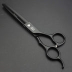SHARONDS 6/7 Inch Professional 440C Hair Cutting Scissor Salon Hairdressing Thinning Shears Perfect for Barber and Home Use (7 in tooth)