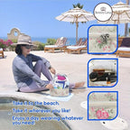 Large Travel Quilted Makeup Bag for Women, Floral Cotton Cosmetic Bag, Coquette Aesthetic Floral Toiletry Organizer Bag