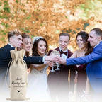 Engagement Wine Gift Bag Wedding Engaged Gifts for Newlyweds Couple Women Men Bridal Shower Gifts for Bride and Groom Pairs Well with Wedding Planning About Bloody Time Wine Bags