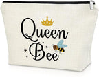 Sazuwu Bee Themed Gifts for Women Makeup Bag Bee Lover Gifts for Friend Beekeeper Birthday Gifts Cosmetic Bag Honeybee Gifts Christmas Thanksgiving Gifts for Bee Lover Cosmetic Travel Pouch