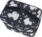 Makeup Bag, Cute Unicorn Rainbow Travel Makeup Organizer Bag Cosmetic Cases Toiletry Bags for Girl Women Ladies