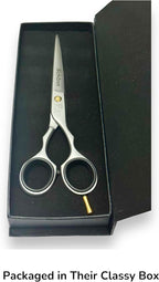 Generic Hair Cutting Scissors, Schönn Hair Scissor, Professional 6.5 inch Right-Handed Barber Shears - German Stainless Steel, Hand Sharpened (Silver/Gold), SCH-CLS-01