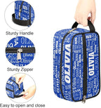 Personalized Name Makeup Bag, Custom Women Cosmetic Travel Toiletry Bag Pouch Organizer for Vacation Weekend Royal Blue