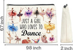 Ballet Gifts Makeup Bag for Women Girls Daughter, Inspirational Appreciation Gifts for Dancers Teacher Coach Birthday Christmas Friendship Cosmetic Bag with Zipper Travel Toiletry Pouch for Purse
