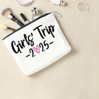 2 PCS Girls Trip Gifts Favors 2025 Girls Weekend Gifts for Women Bestie Gifts Friend Gifts Girls Trip Favors for Sister Her Work Bestie Friendship Holiday Vacation Makeup Bag Weekend Bags for Women
