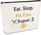 Optometrist Gift Eye Doctor Vision Gifts Travel Cosmetic Bag Funny Optometry Optician Gift Ophthalmologist Gift Makeup Bag for Women Birthday Christmas Retirement Gift for Optometrist Optician