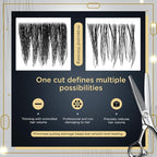6.0” Professional Thinning Shears for Hair Cutting - Professional Hair Cutting Scissors with Extremely Sharp Blades- 440C Steel Ergonomic hair thinning scissors Durable, Smooth Motion, Fine Cut